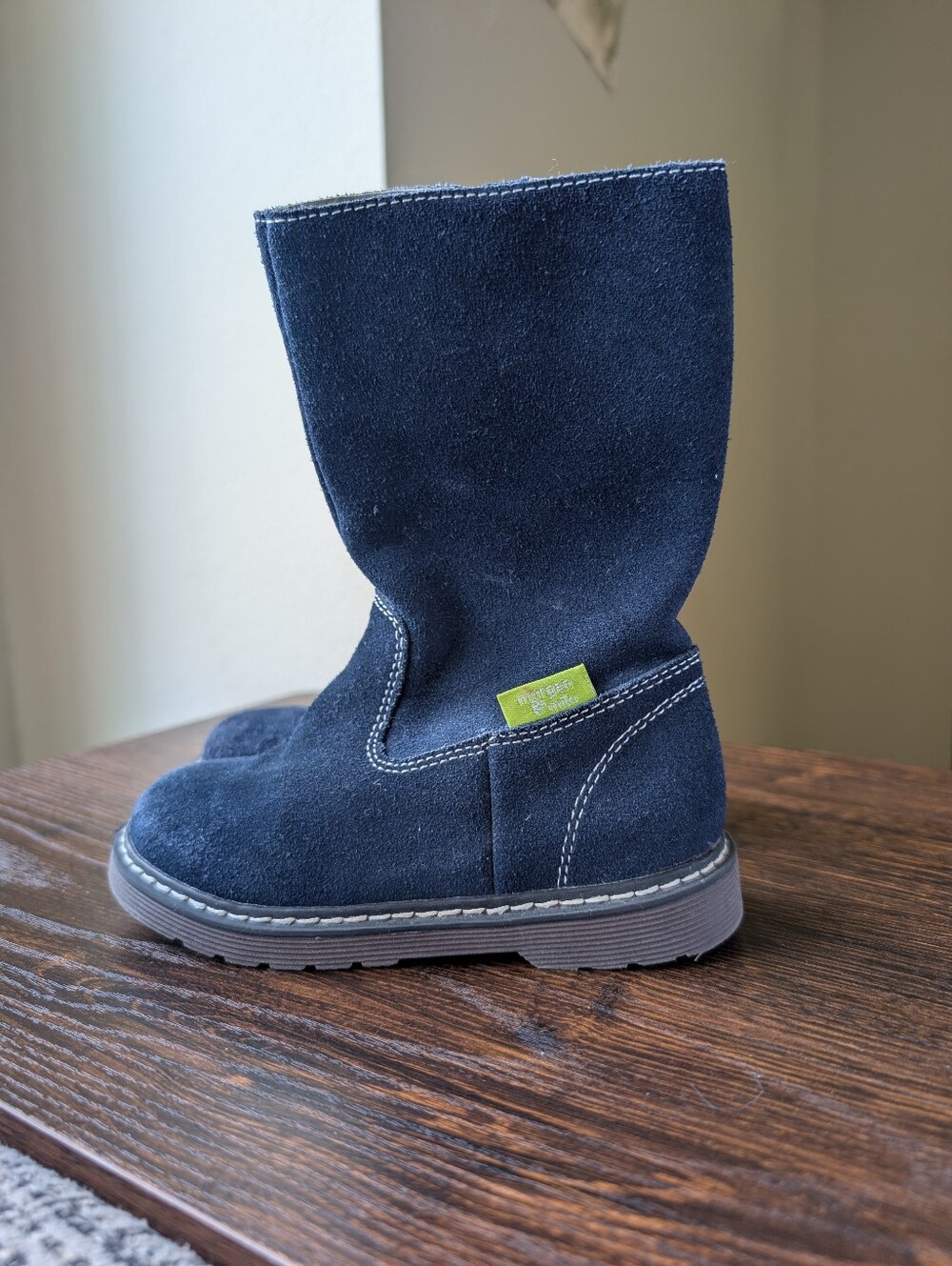 Morgan & Milo Blue Suede Leather Boots Kids Toddler Youth Girls